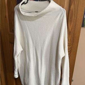 Free People Cream Cowl Neck Sweater